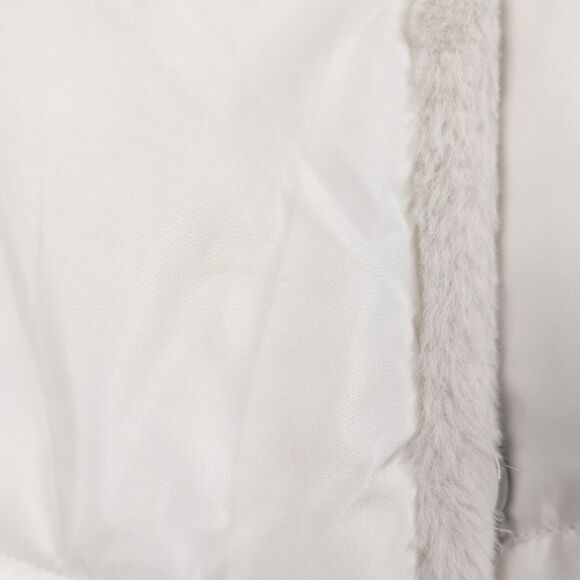 BCBGmaxazria White Puffer Winter Coat Women's Oversized XL Faux Fur Hooded Warm - Picture 6 of 16